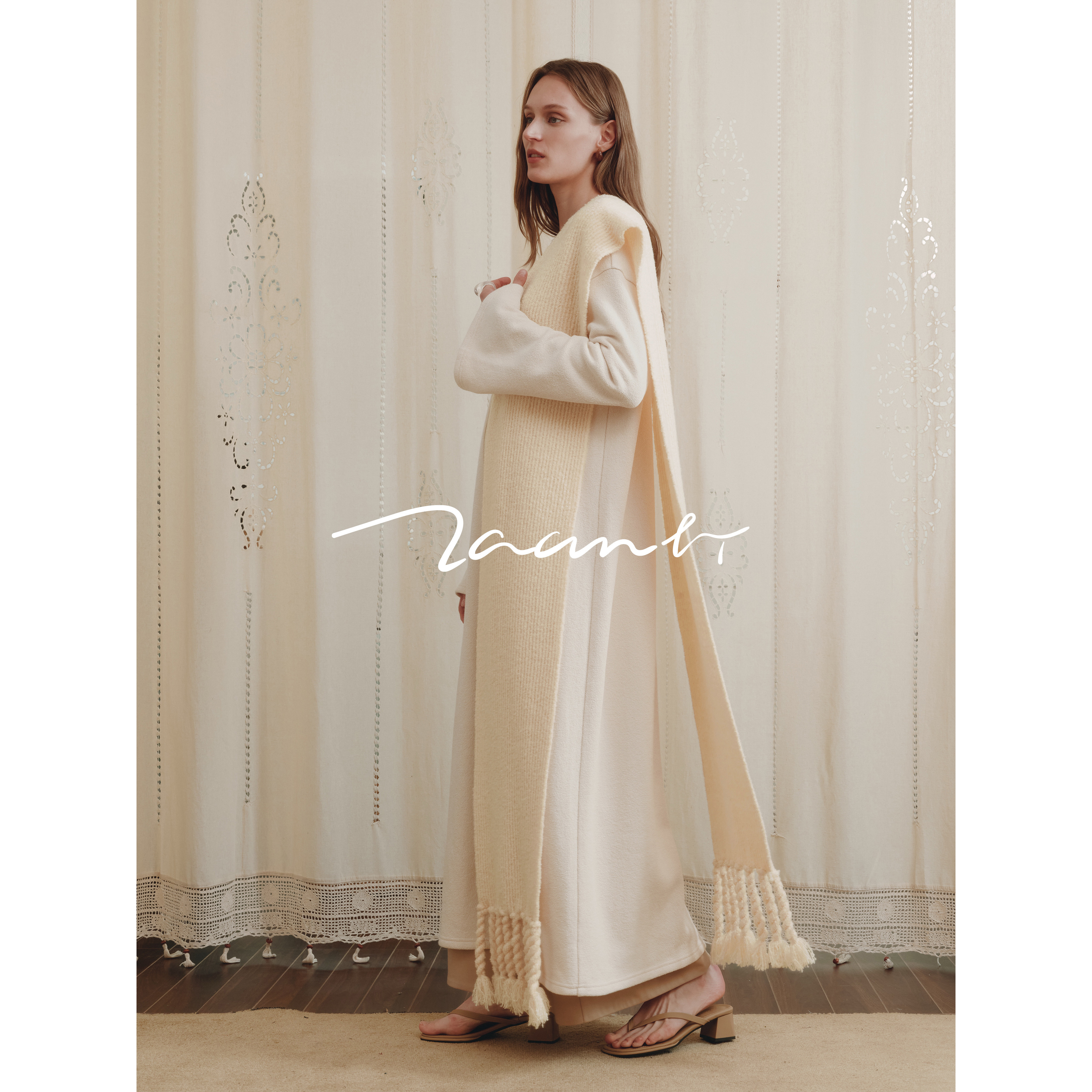 Zaanli暂离 25秋冬新品 羊绒羊毛圈圈手工流苏扭绳针织围巾,女装/女士精品,时尚套装,淘宝优惠券,粉丝福利购,淘宝优惠卷