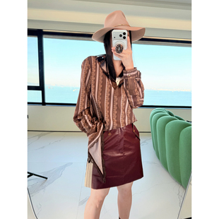 【新品】PALAVAS晨昏幻影上衣蕾丝巴洛克衬衫复古印花长袖女原创