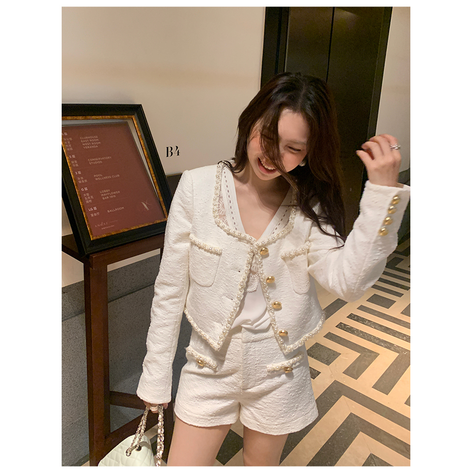 【设计师女装】ODTD25秋季新款高级感千金风粗花呢小香风短外套女