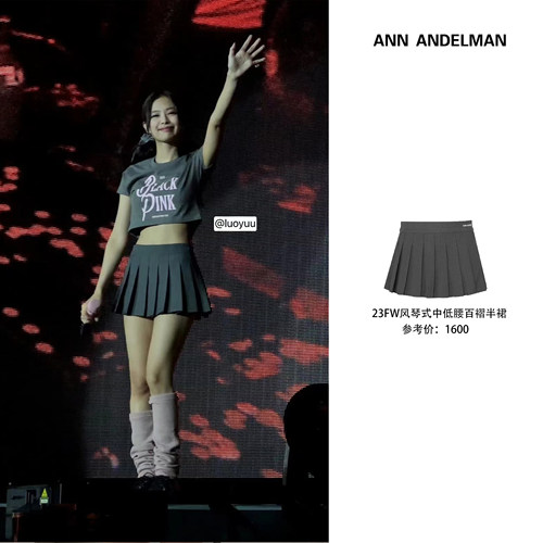 半身裙百搭夏百褶裙ANNANDELMAN
