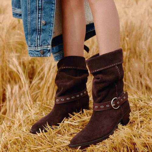 BREAD TREE 面包树 25年新款骑士靴褶皱西部堆堆靴长期主义