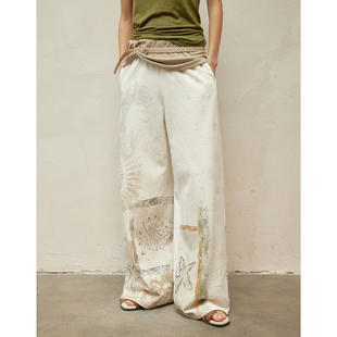 长裤 yigenanaya同款 卫裤 方圆度假感吊坠裙摆裙裤 SQUARE CIRCLE