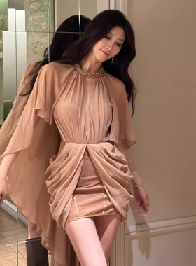 Sheer Luck 25AW Amara挂脖披肩连衣裙