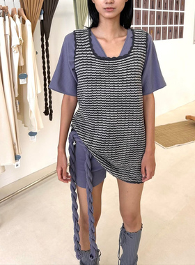 o cloche code 25年 黑白织花背心裙_90%美丽奴羊毛10%弹力纤维