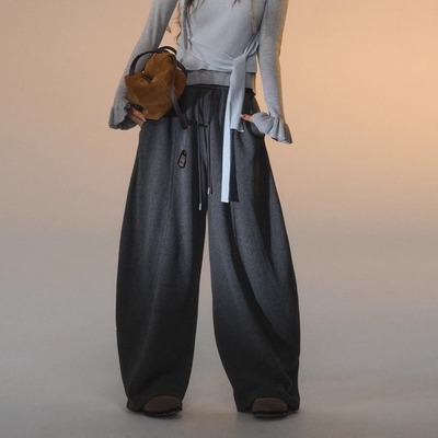 SOMESOWE 25FW秋季 摇粒绒弯刀休闲裤