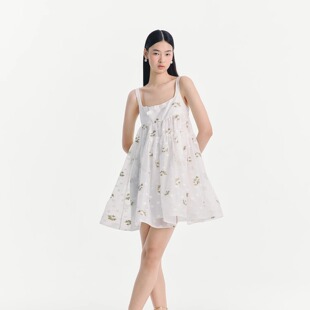 提花吊带蓬蓬裙 25SS ESTER HSU