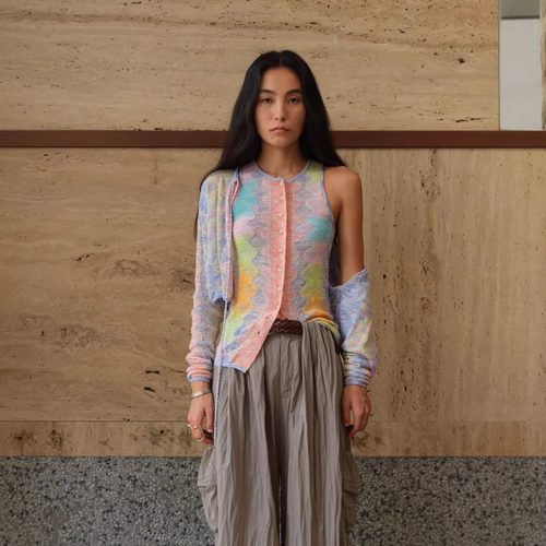 Shelle Artiste2026SS 进口纱毛织背心进口纱毛织开衫