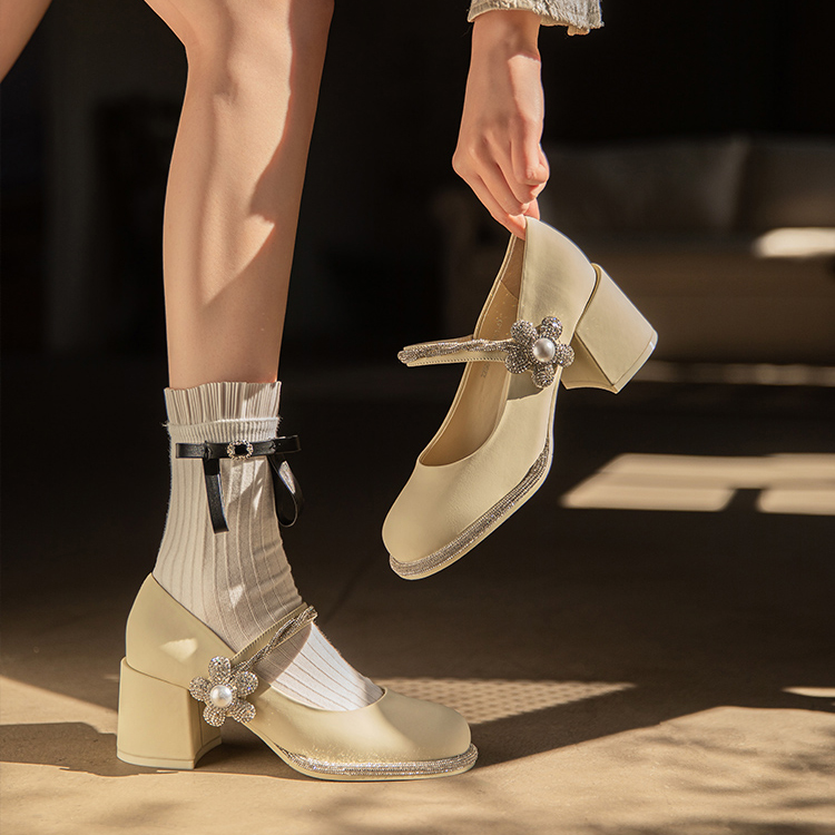 SHOESZOOO 2024春季新款玛丽珍鞋小个子高跟鞋真皮小皮鞋合集
