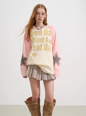 SOFITTE 25AW秋季 美式复古字母徽章印花长袖T恤