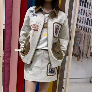 SWEET GARCON HOME 25AW HOME故事刺绣水洗帆布夹克