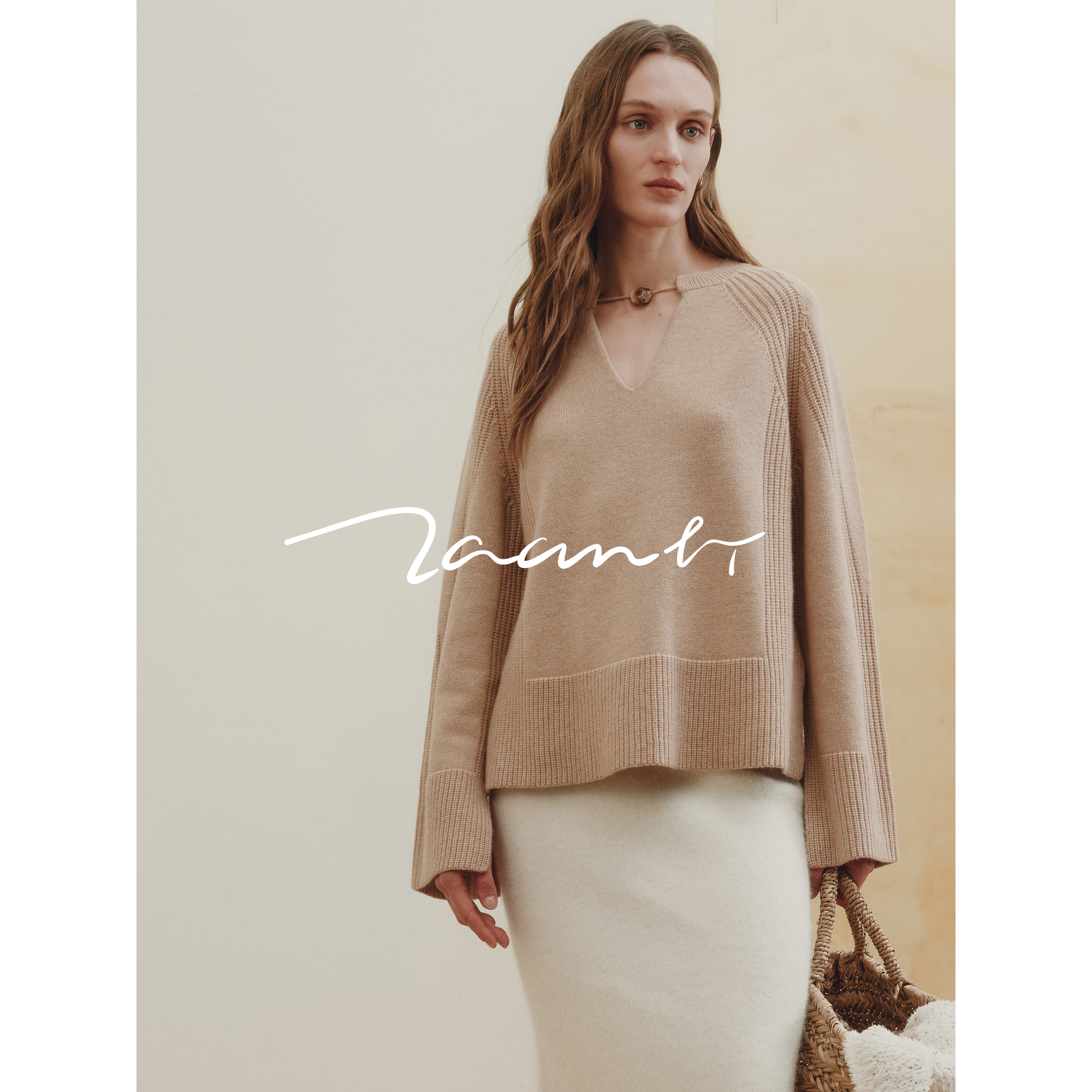 Zaanli暂离 25秋冬新品 羊绒羊毛质感串珠开衩针织上衣,女装/女士精品,时尚套装,淘宝优惠券,粉丝福利购,淘宝优惠卷