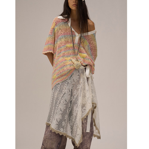 SHELLE ARTISTE 干杯吧钩花polo衫