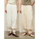 长裤 SQUARE 方圆度假感亚麻蕾丝拼接束脚宽松灯笼裤 26SS CIRCLE