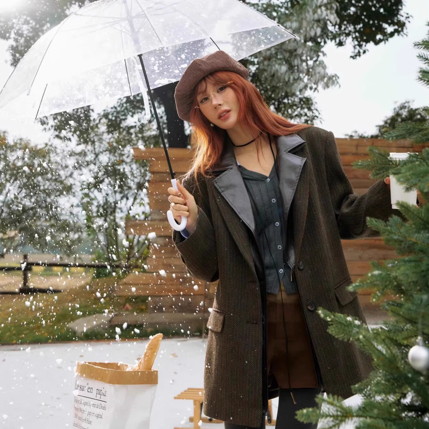 Cloud Season 25AW 浆果森林假两件西装外套