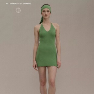 o cloche code__挂脖吊带裙（含飘带）