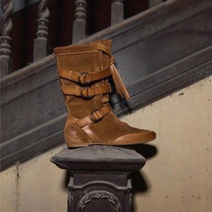 Wander系列皮扣流苏拳击短靴流浪靴子女25冬爆款 27QUAI GROSMOTT