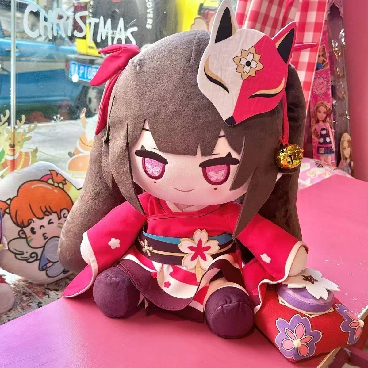 铁道花火换装坐姿棉花娃娃公仔图片