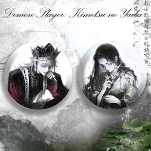 鬼灭之刃童磨琴叶童琴吧唧徽章动漫周边58mm高颜值痛包挂件谷子