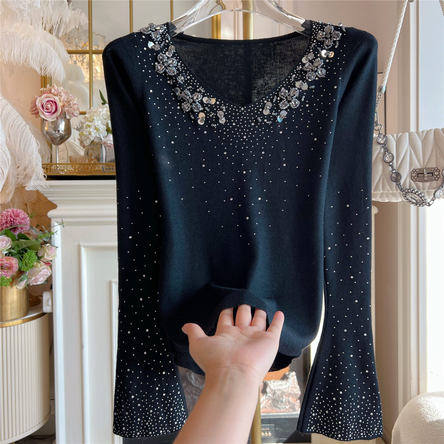 名媛风气质百搭针织衫