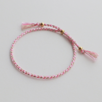 sakuya同款粉色手链幸运绳手链