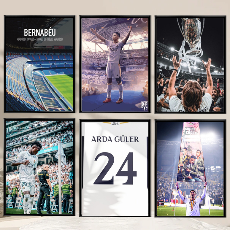 皇马贝林厄姆装饰画相框海报挂画铝合金实木照片墙摆挂框摆件壁画