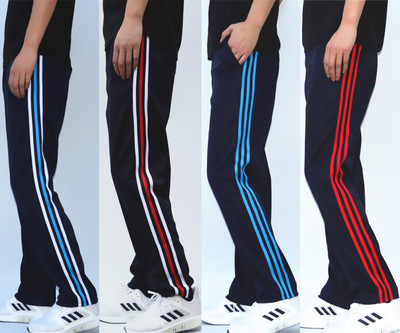 三条初高中小学生深藏蓝色运动裤