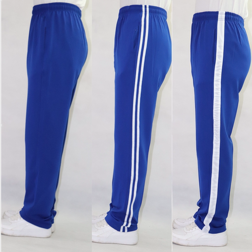 宝蓝色初高中小学生两道杠校服裤