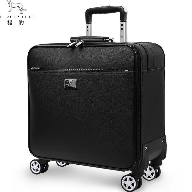 新款商务万向轮旅行箱真皮登机箱