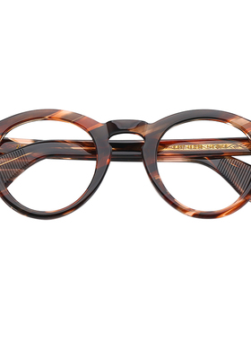 马士高  复古手工眼镜框 圆框赛璐珞板材 近视眼镜框一体鼻托镜架