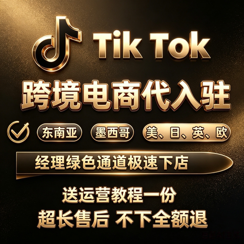 tk入驻日本东南亚欧盟第三方资质流水代开店现店本土跨境店铺咨询