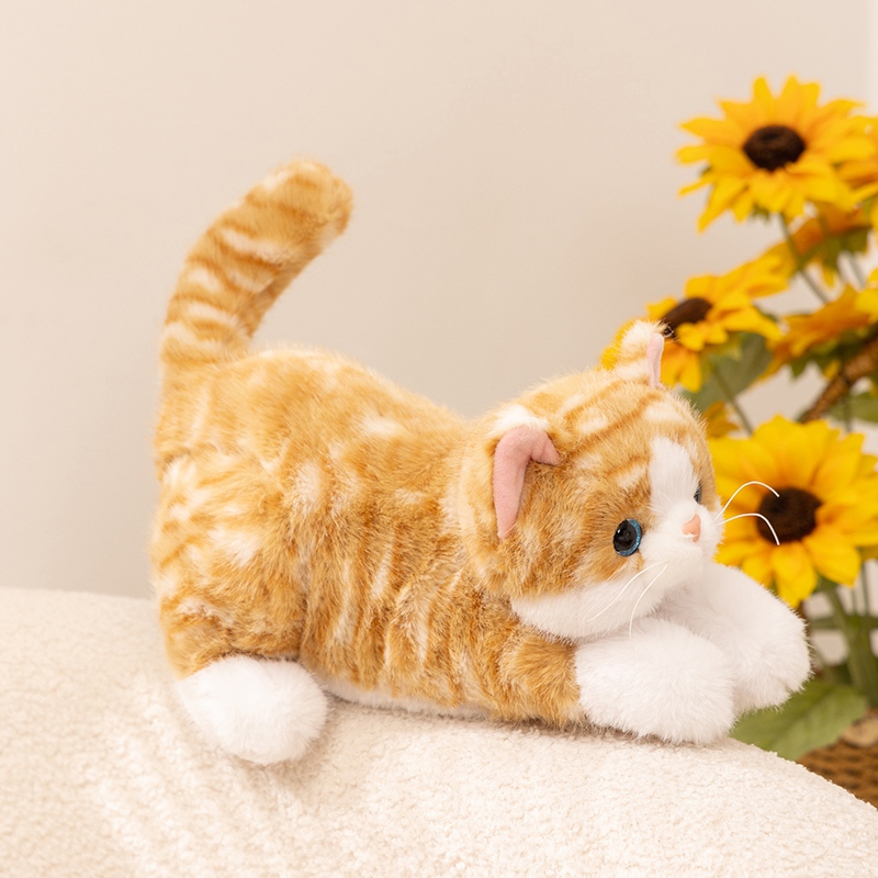 仿真花纹猫咪玩偶毛绒玩具布娃娃