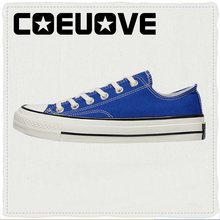 COEUOVE经典款1970S低帮帆布鞋情侣蓝色复古板鞋女百搭学生休闲鞋