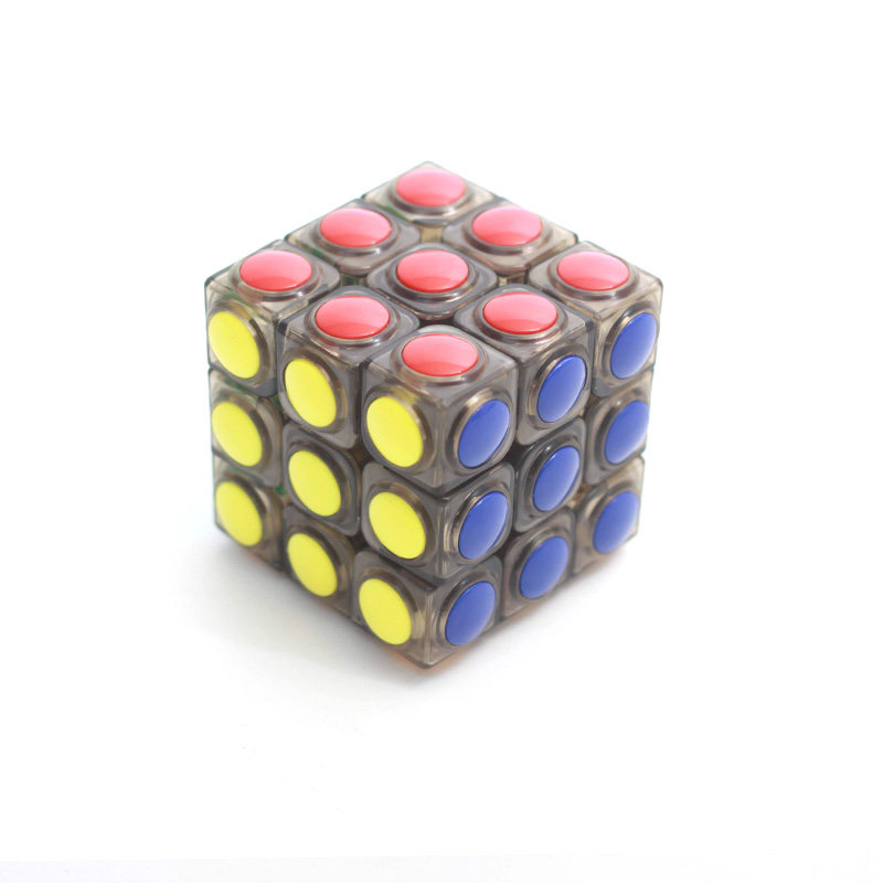 THREE-ORDER TRANSPARENT RUBIKS CUBE LOVE RUBIKS CUBE GIFT CONCAVE AND CONVEX CREATIVE RUBIKS CUBE TOY STRESS RELIEF ORNAMENTS