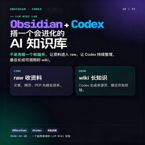 Obsidian 搭配 Codex 搭建 AI 知识库长期记忆配置实操保姆级教程