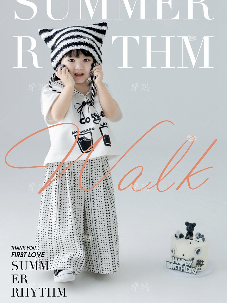 儿童摄影服装周岁宝宝影楼写真艺术照2-3岁小童可爱拍照衣服套装