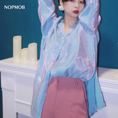 长袖休闲衬衫NOPMOB闪光复古