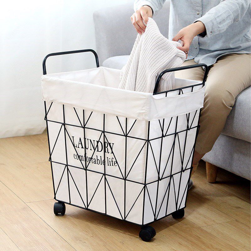 Book Blue Basket Storage basket Dirty clothes Storage baskets Dirty clothes basket Retro Northern Europe Iron art pulley Laundry basket householdin the Storage consolidation , Home Storage appliances , Storage Basket , Laundry basket  category - from Buy2taobao.com to provide professional Taobao agent buy service