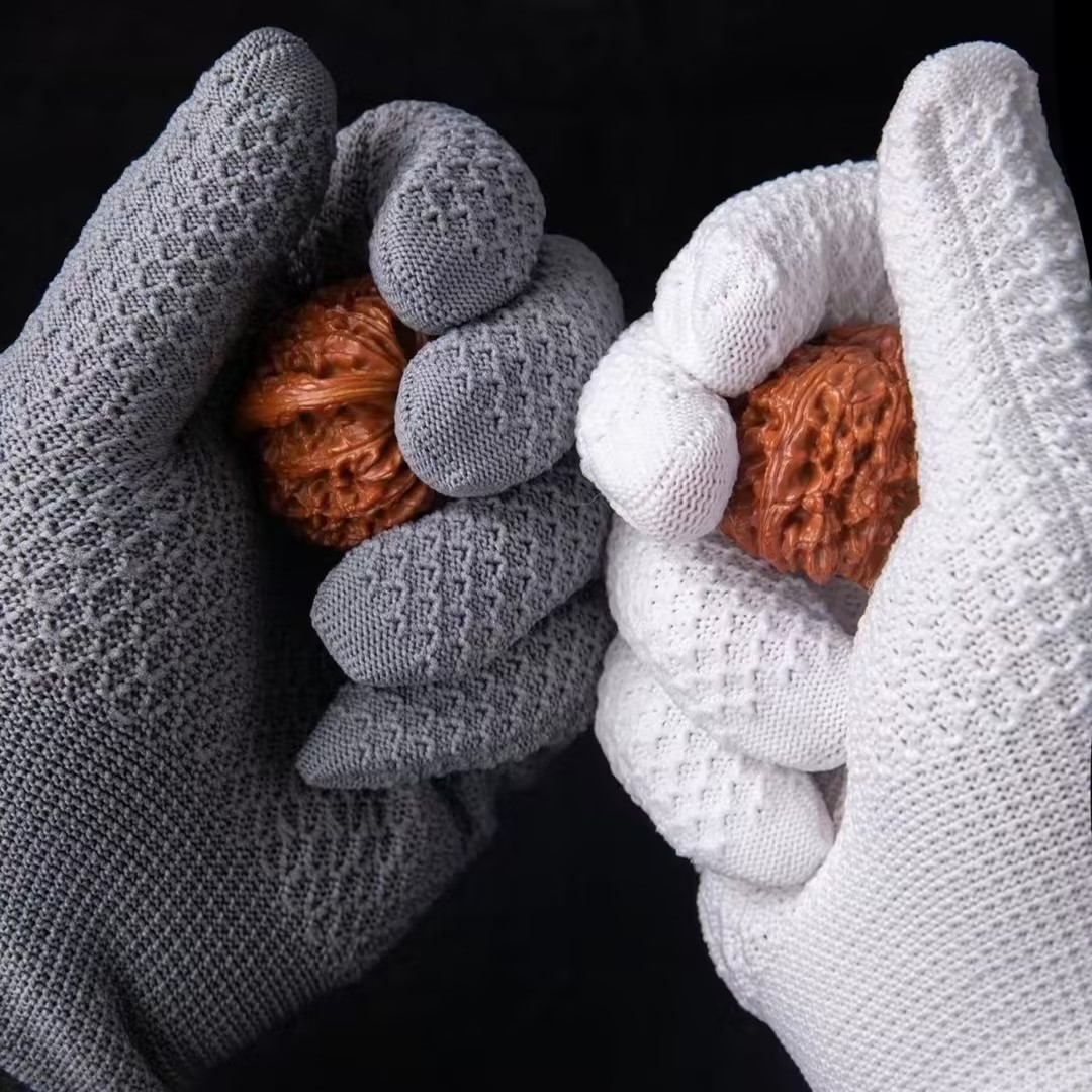 菠萝纹纳米手套文玩盘珠抛光打底包浆盘珠核桃金刚菩提加厚耐磨型