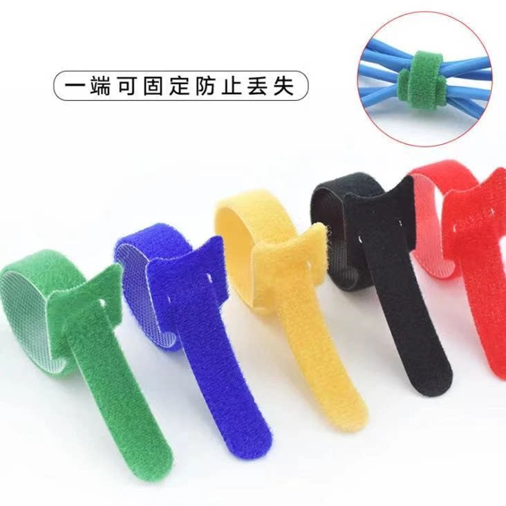 猫头魔术贴扎带理线器耳机数据线网线收纳固定家用T型自粘式绑带