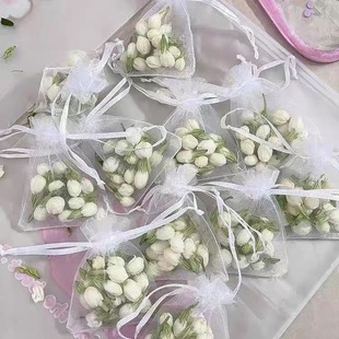 茉莉花网纱袋束口袋透气花瓣箱包袋抽绳礼品袋喜糖伴手礼包装 袋