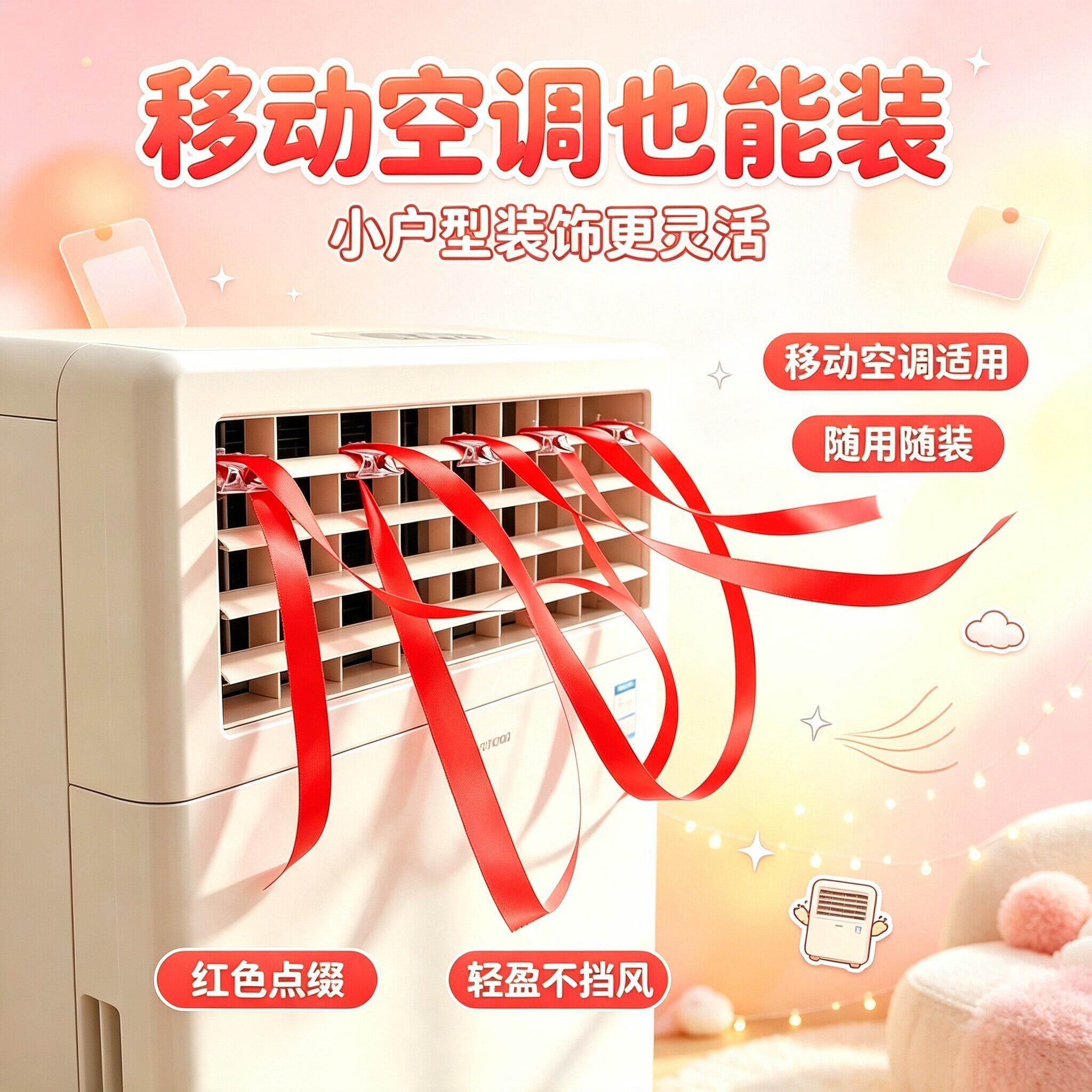 空调出风口飘绳红丝带汽车红布条舞蹈彩带结婚红飘带扎头发红绸布