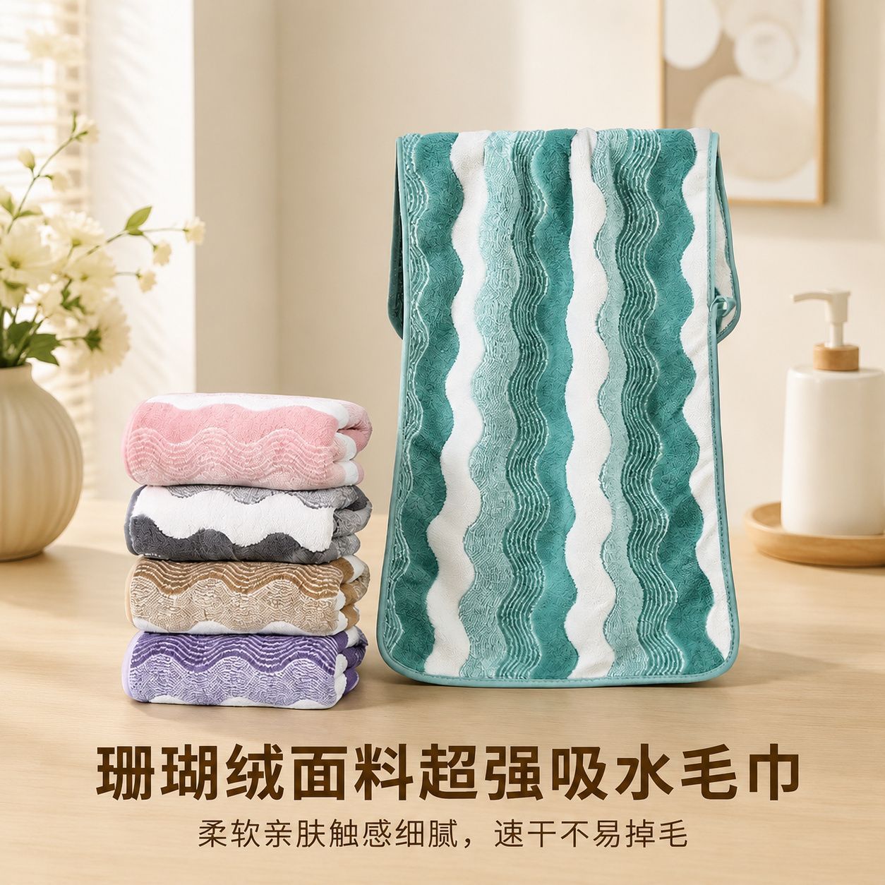 洗脸柔软速干强吸水不掉毛毛巾
