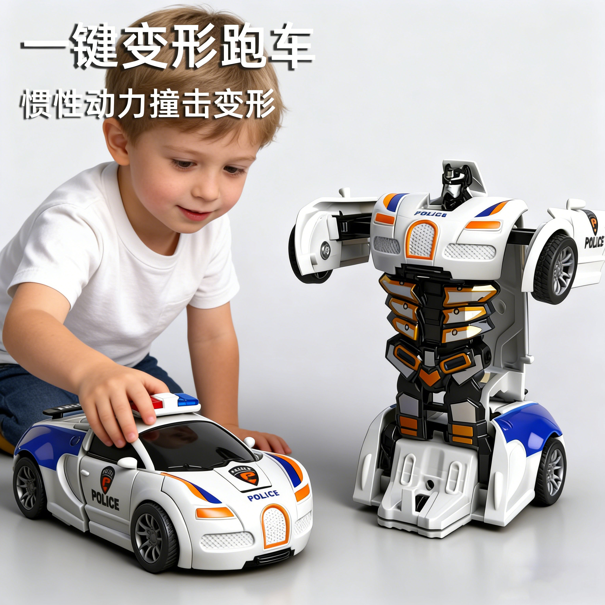 德国儿童玩具车男一键变形玩具车