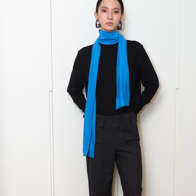 ENKSH羊毛波点立体口袋直筒裤