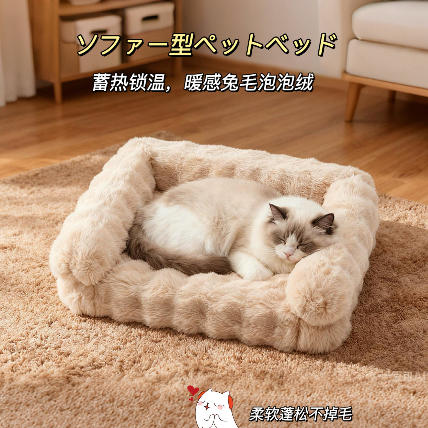 日本kojima咖家狗窝沙发冬季保暖可拆洗中小型犬狗狗猫咪狗床宠物