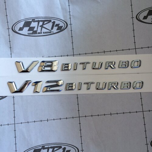 适用奔驰S63 S65 CLS63改装AMG车标志 V8 V12 BITURBO叶子板侧标