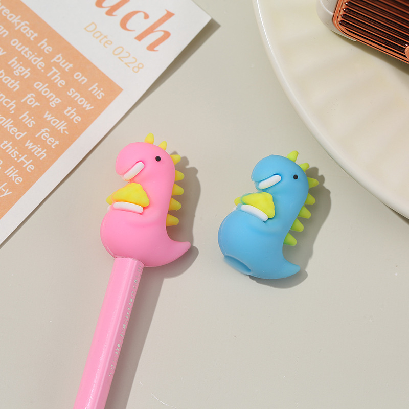 卡通笔帽实用文具奖品学生奖励小礼品幼儿园礼物空可爱小恐龙笔帽