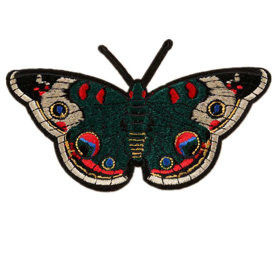 蝴蝶玫瑰布贴花朵图案刺绣补丁贴衣服裤子装饰羽绒服贴花破洞