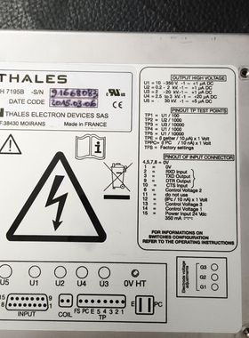 泰雷兹THALES TH7195B高压电源 法国 拆