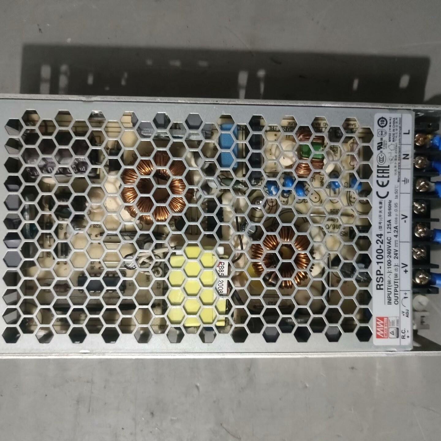 明纬RSP-100-24开关电源 功能完好。输出24V 4.